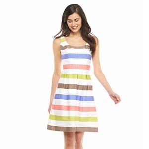 Nine West Fit & Flare Striped Dress